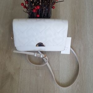A. New day hearts white crossbody purse